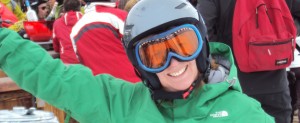Happy skier who has paid less